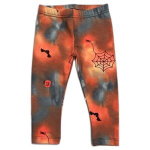 Spooky WAY TO CELEBRATE Halloween Tie Dye Baby Leggings‎ Bats Spiders Sz 12 Mths